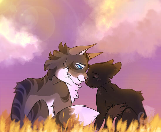 Frost and Howlingpaw, Warrior Cats OCs - PHOTOSHOP + Simple Shaded | Characters belong to me